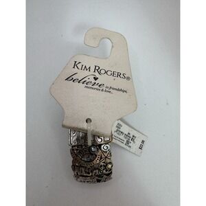 Kim Rogers Believe In Silver Tone‎ Stretch Braclet NWT - Faith Love Peace Wish